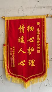 获得细心护理 情暖人心锦旗